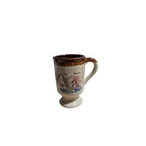 Vintage Florida Souvenir Ceramic Mug with Sailboat Design